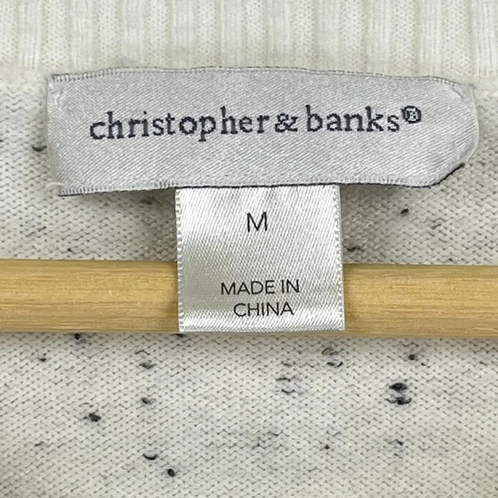 Christopher & Banks Pullover Sweater Classy Academia Grandma Core Chic Boho M - Picture 5 of 7